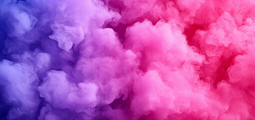 Fototapeta premium Vibrant pink and purple smoke clouds create dreamy, ethereal atmosphere. soft, swirling textures evoke sense of calm and creativity, perfect for artistic backgrounds