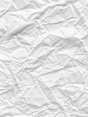 Obraz premium ChatGPT bilang: The image shows a crumpled white paper texture with irregular folds and creases. Light and shadow create depth, giving it a realistic and slightly glossy appearance.