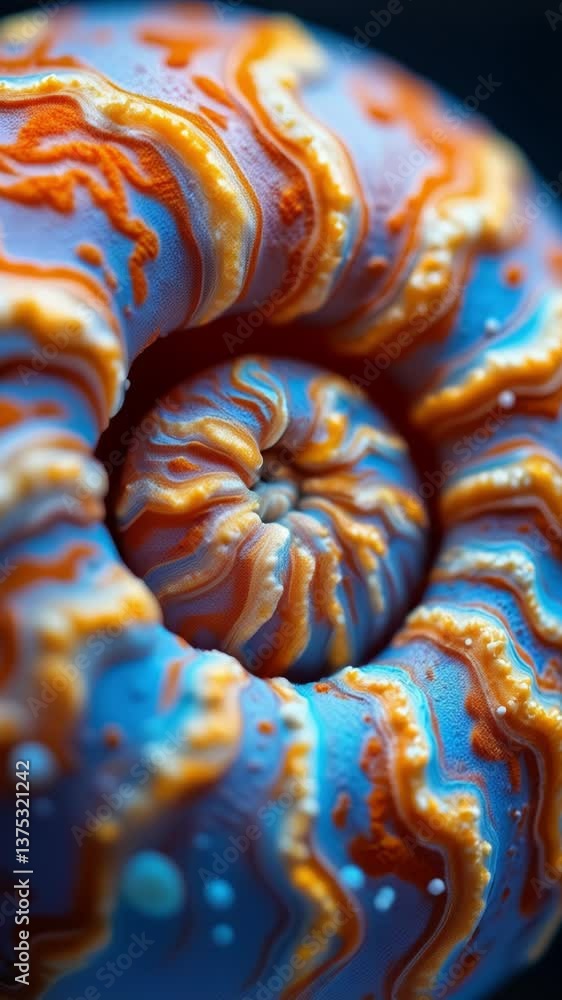 Poster Beautiful and Intricate Close-up of a Colorful Nautilus Shell with Spiraling Patterns and Soft Light Effects Captivating Nature Inspiration