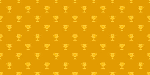 Trophy Pattern background. Gold Trophies Seamless Pattern. gold medal pattern background. competition theme pattern.