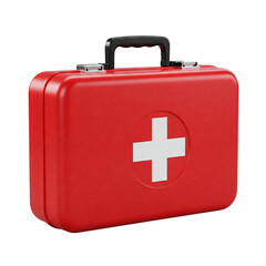 Obraz premium First aid kit isolated on transparent or white background, png 