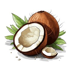 A Fresh Sweet Coconut Fruit.