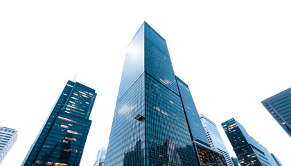 High glass building tower office skyscrapers in city view , with white tonespng