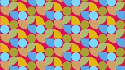 Abstract red pattern  design different shapes
