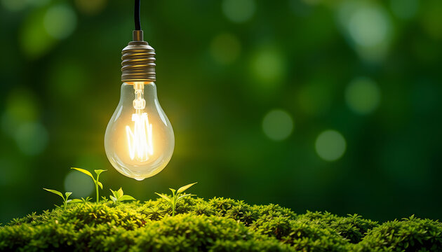 Energy saving eco lamp technology nature concept. think green ecology and save energy creative idea concept. environmentally friendly planet. vector design , with white tonespng