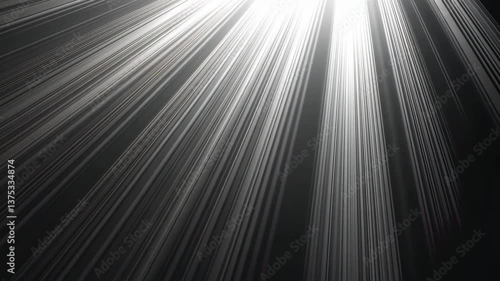 Poster bright rays of light shine through blue background, creating abstract atmosphere filled with warmth 