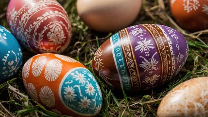 colorful easter eggs