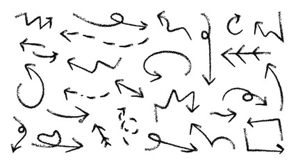 Set of cute pen line doodle element vector. Hand drawn doodle collection of heart, arrows, scribble, speech bubble, star. Design for print, cartoon, card, decoration, sticker.