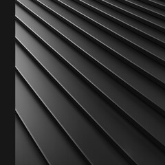 Obraz premium Abstract metal panels with parallel lines in a dark grey, minimal composition.
