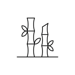 Bamboo tree icon vector design in trendy style