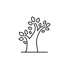 tree icon sketch vector illustration trendy style design template