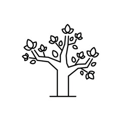Psychometric tree icon sketch vector illustration trendy style design template