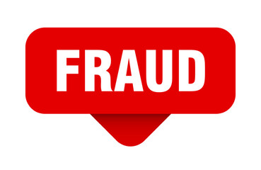 fraud sticker. fraud sign on transparent background