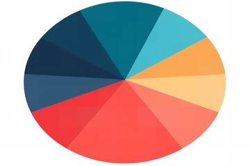 Obraz premium Vibrant Color Palette Wheel Design Ten Segment Circle Graphic for Web Design and Branding Projects