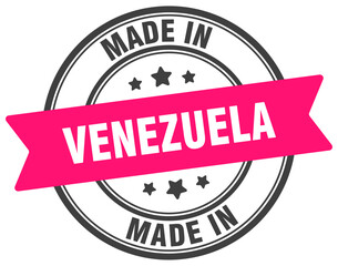 Made in Venezuela round sign. Made in Venezuela stamp.