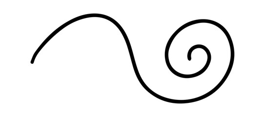 Curls abstract scribble. hand drawn line. Doodle decorative curls, swirls, Calligraphy dividers vector collection