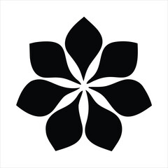 Black and white flower vector design with ribbon and butterfly on a black background