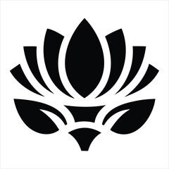 Tribal skull tattoo design with decorative elements and bold black vector patterns