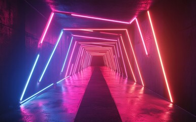 Fototapeta premium red carpet in the tunnel