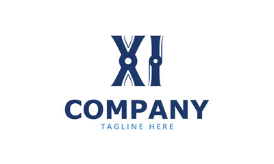 XI X xi initial logo | initial based abstract modern minimal creative logo, vector template image. luxury logotype logo, real estate homie logo. typography logo. initials logo