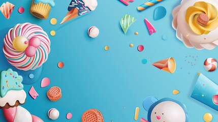 Children's Day Sweet Background: Using Sweetness as a Brush to Paint a Colorful and Happy Childhood for Children