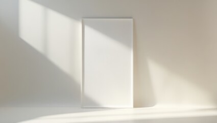 Fototapeta premium Closeup of empty white rectangle poster