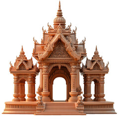 Obraz premium 3d front view illustration of a Sanam Luang Thailand monument isolated on a white transparent background