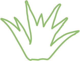 Grass doodle Line Icon 