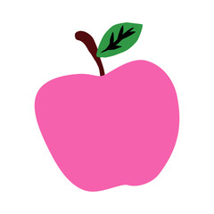 Cute apple fruit illustration. Fruit element decoration
