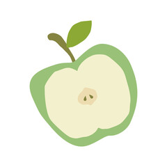 Cute apple fruit illustration. Fruit element decoration