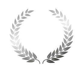 A silver laurel wreath symbolizing victory, achievement, and prestige. Perfect for awards, recognition, and academic excellence.