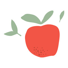 Cute apple fruit illustration. Fruit element decoration