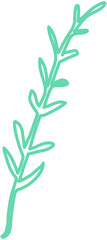 Leaf organic outline illustration