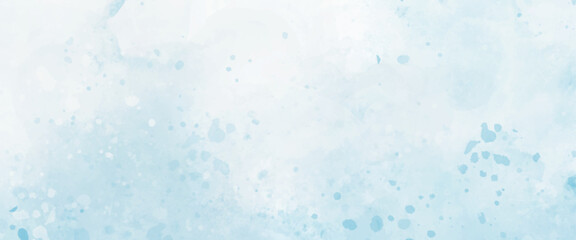 Vector watercolor border isolated on white and sky