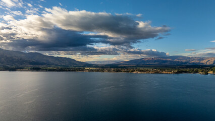 뉴질랜드 남섬(Lake Hawea) 항공사진