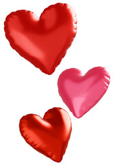 3D画像_ハートの風船_赤