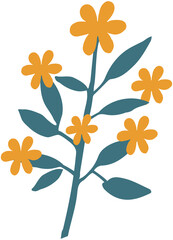Obraz premium Field Flowers on Branch