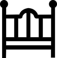 baby crib interior logo vector illustration template design, sleep , furniture,