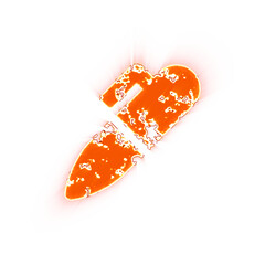 Burning icon marker on transparent background. Looks like burnt paper
