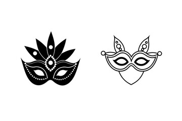 Elegant Masquerade Masks Festive, Ornate, Carnival, Venetian, Party
