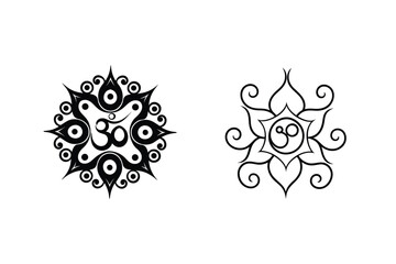 Om Symbol Mandala Designs Spiritual Tattoo Art Prints