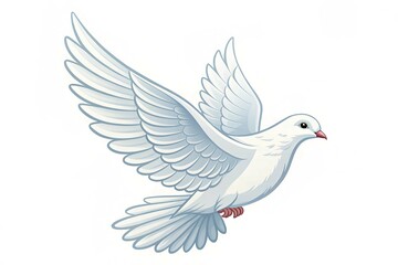 Fototapeta premium White dove isolated icon on a transparent background Png