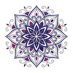 Pattern in the form of a mandala. Henna tattoo mandala. Mehndi style. Decorative pattern in oriental style. Coloring book page.
