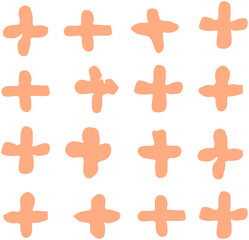 Fototapeta premium Doodle crosses