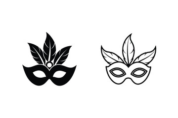 Elegant Masquerade Masks Festive, Feathered, Celebration, Party, Carnival