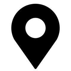 Location or map pin icon symbol. Illustration

