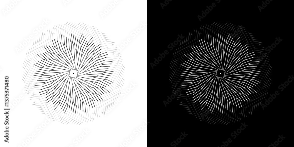 Fototapete abstract background with abstract line pattern in circles. spiral art design as a logo or icon. a bl