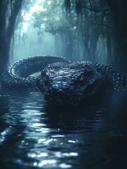 Fototapeta premium Hydra Multi-Headed Snake Mythical Creature from Greek and Roman Mythology