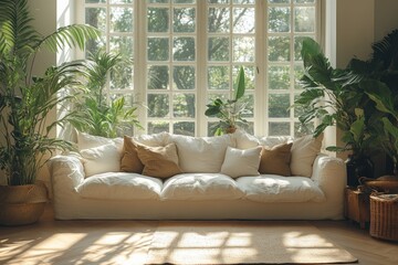 Family cozy moment with mother and child adjusting air conditioner remote