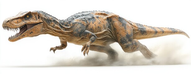 Fototapeta premium Baryonyx Dinosaur Detailed Side Profile 3D Rendering of a Carnivorous Spinosaurid from Cretaceous Europe